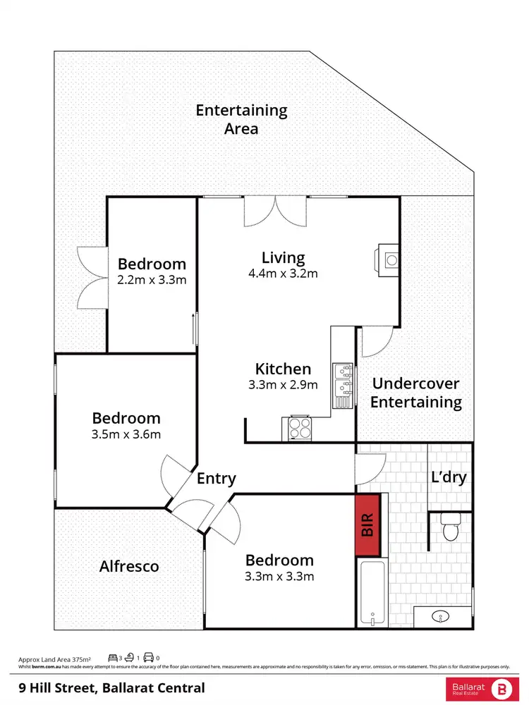 Floorplan of Homely house listing, 9 Hill Street, Ballarat Central VIC 3350