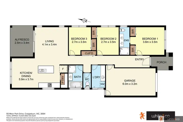 Floorplan of Homely house listing, 55 Moor Park Drive, Craigieburn VIC 3064