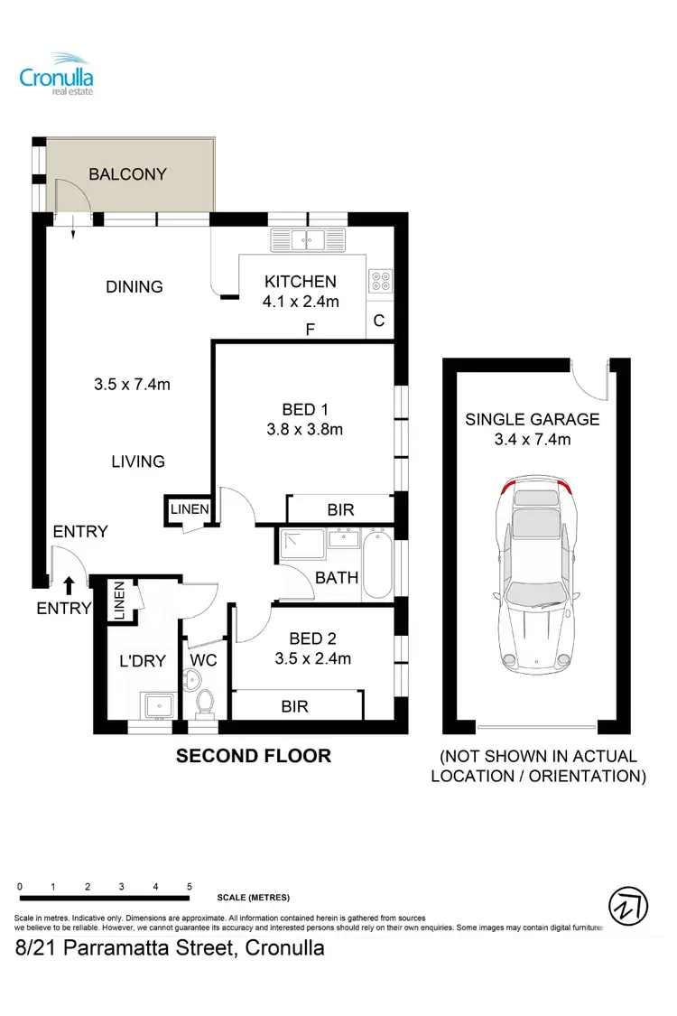 Floorplan of Homely apartment listing, 8/21 Parramatta Street, Cronulla NSW 2230