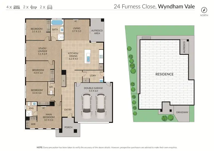 Floorplan of Homely house listing, 24 Furness Close, Wyndham Vale VIC 3024