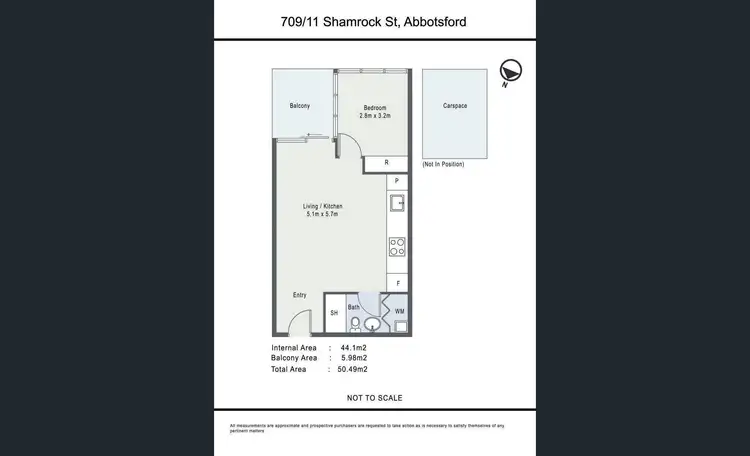 Floorplan of Homely apartment listing, 709/11 Shamrock Street, Abbotsford VIC 3067