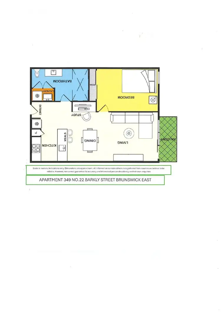 Floorplan of Homely apartment listing, 349/22 Barkly Street, Brunswick East VIC 3057