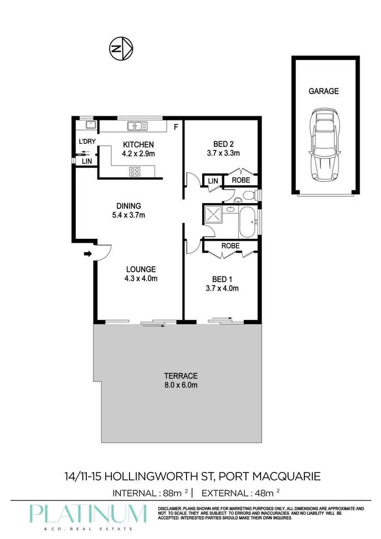 Floorplan of Homely unit listing, 14/11-15 Hollingworth Street, Port Macquarie NSW 2444
