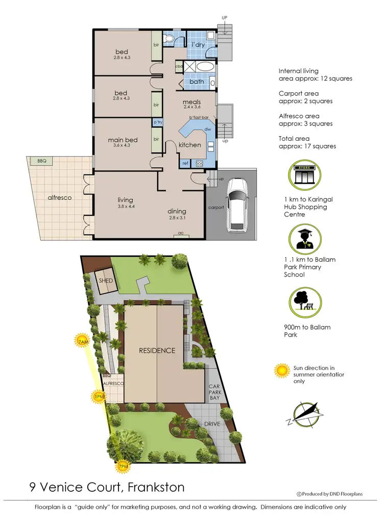 Floorplan of Homely house listing, 9 Venice Court, Frankston VIC 3199