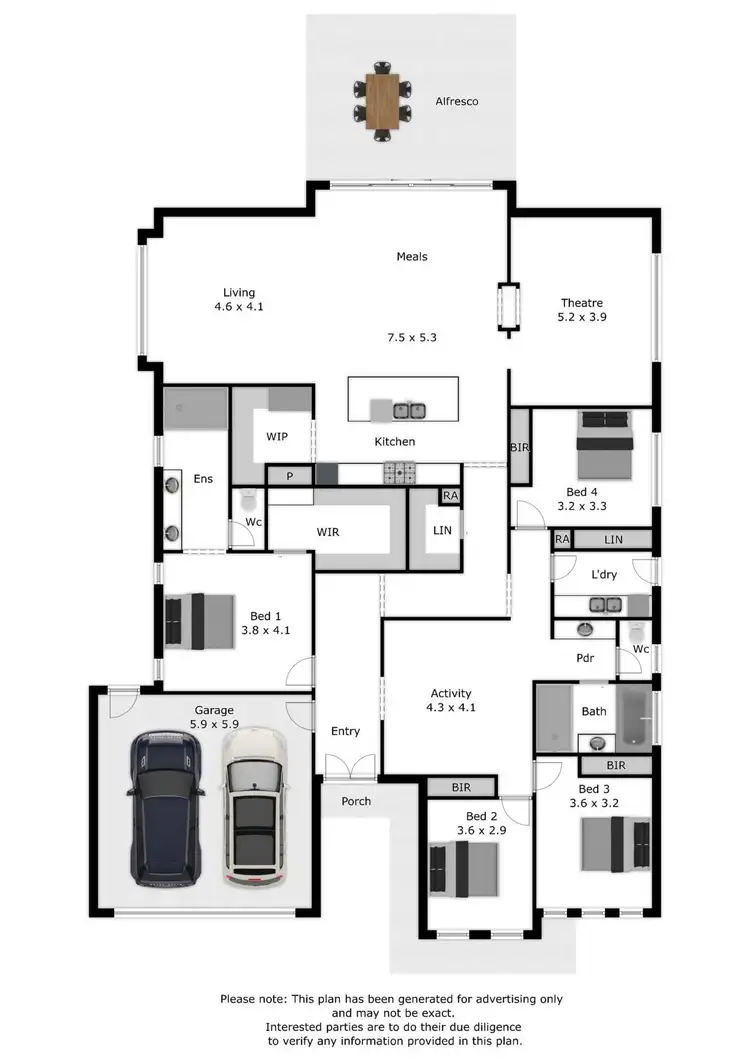 Floorplan of Homely house listing, 16 Keysor Way, Wodonga VIC 3690