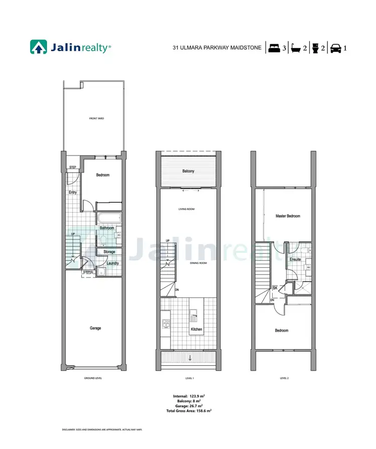 Floorplan of Homely townhouse listing, 31 Ulmara Parkway, Maidstone VIC 3012