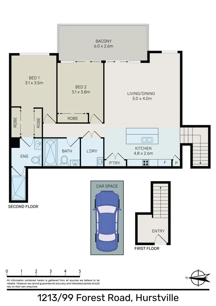 Floorplan of Homely apartment listing, 1213/99 Forest Road, Hurstville NSW 2220