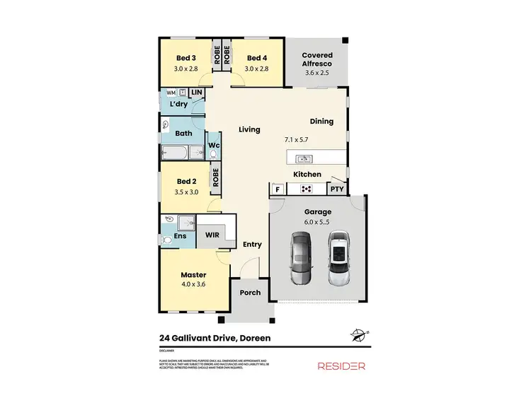 Floorplan of Homely house listing, 24 Gallivant Drive, Doreen VIC 3754