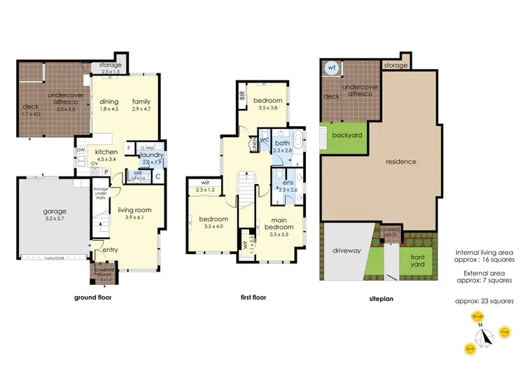 Floorplan of Homely townhouse listing, 1/1A Reservoir Road, Frankston VIC 3199