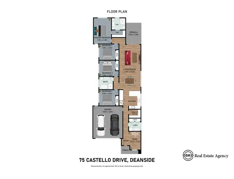 Floorplan of Homely house listing, 75 Castello Drive, Deanside VIC 3336