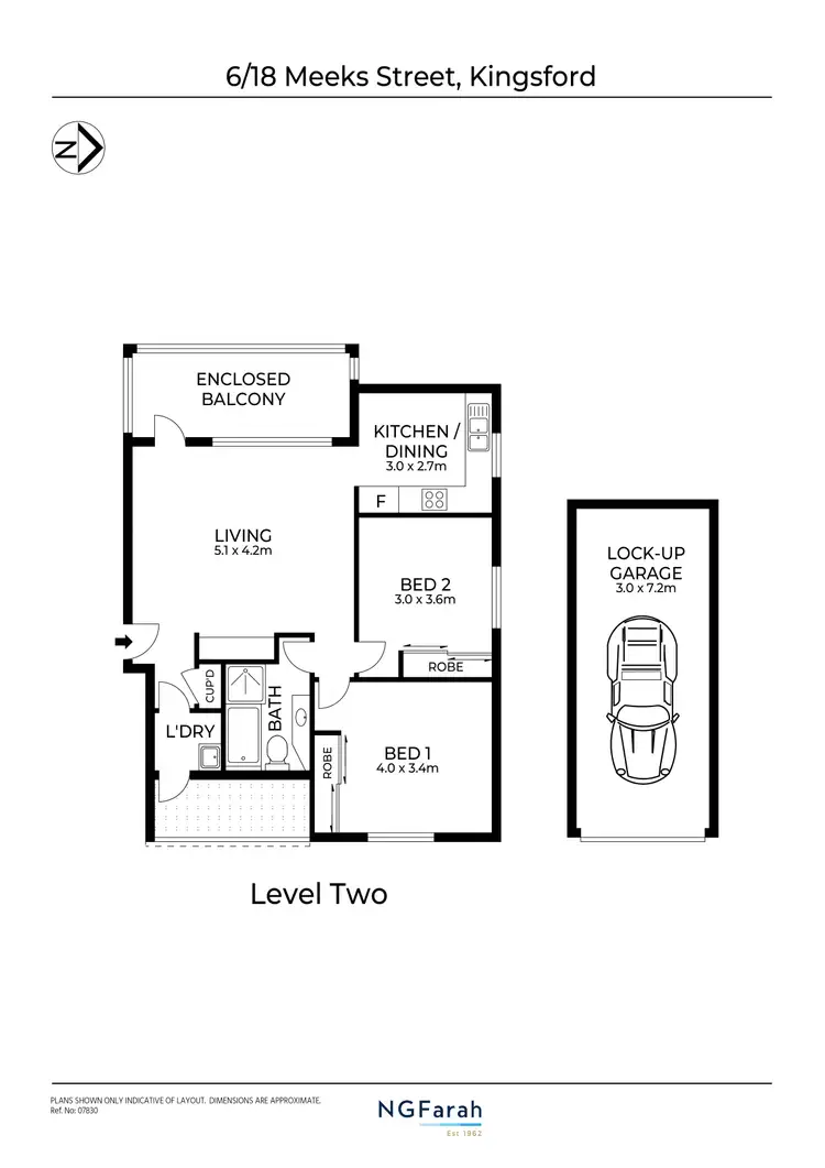 Floorplan of Homely apartment listing, 6/18 Meeks Street, Kingsford NSW 2032