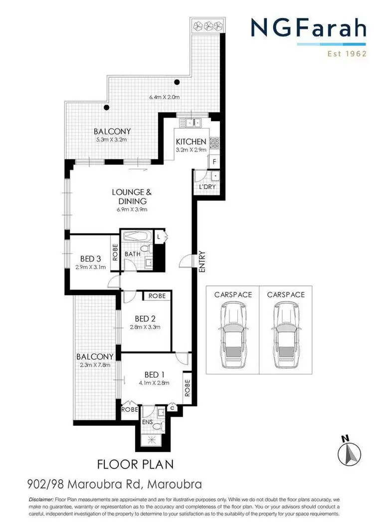 Floorplan of Homely apartment listing, 902/98-102 Maroubra Road, Maroubra NSW 2035