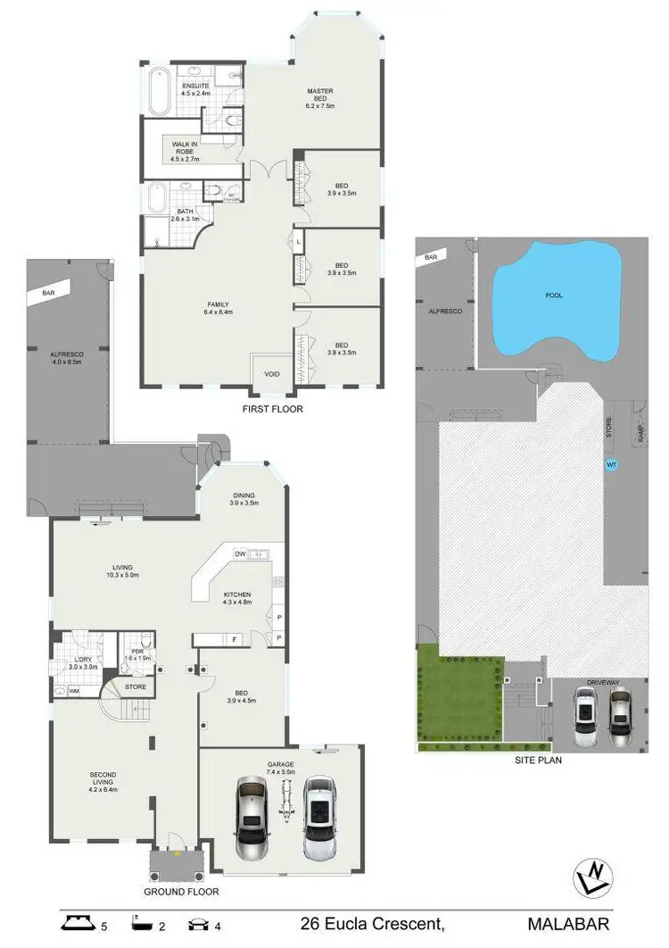 Floorplan of Homely house listing, 26 Eucla Crescent, Malabar NSW 2036