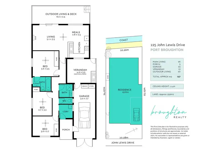 Floorplan of Homely house listing, 125 John Lewis Drive, Port Broughton SA 5522