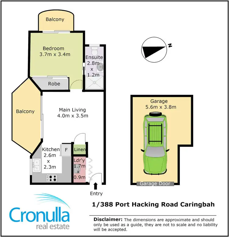 Floorplan of Homely apartment listing, 1/388 Port Hacking Road, Caringbah NSW 2229