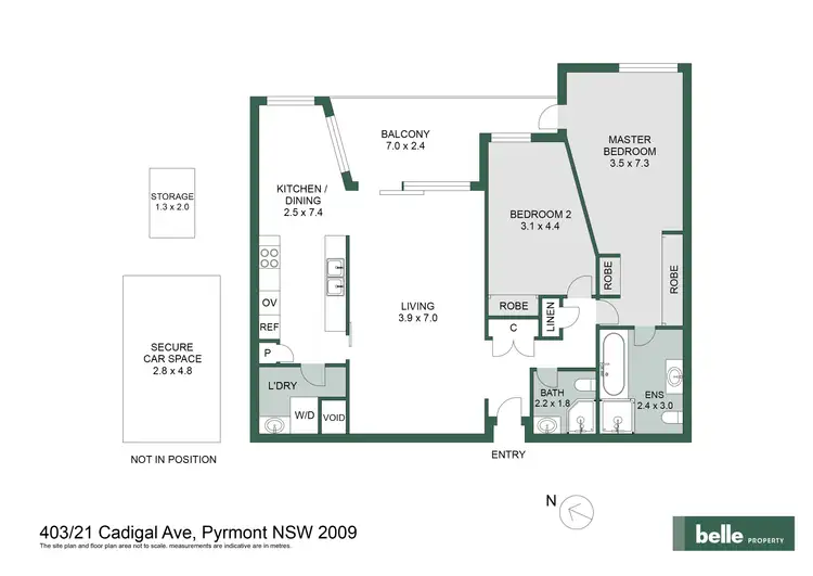 Floorplan of Homely apartment listing, 403/21 Cadigal Avenue, Pyrmont NSW 2009