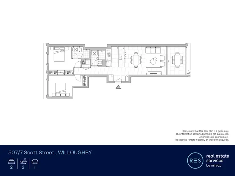 Floorplan of Homely apartment listing, 507/7 Scott Street, Willoughby NSW 2068