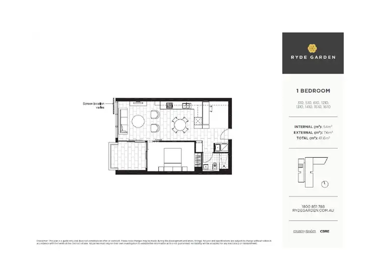 Floorplan of Homely unit listing, 610/3 Network Place, North Ryde NSW 2113