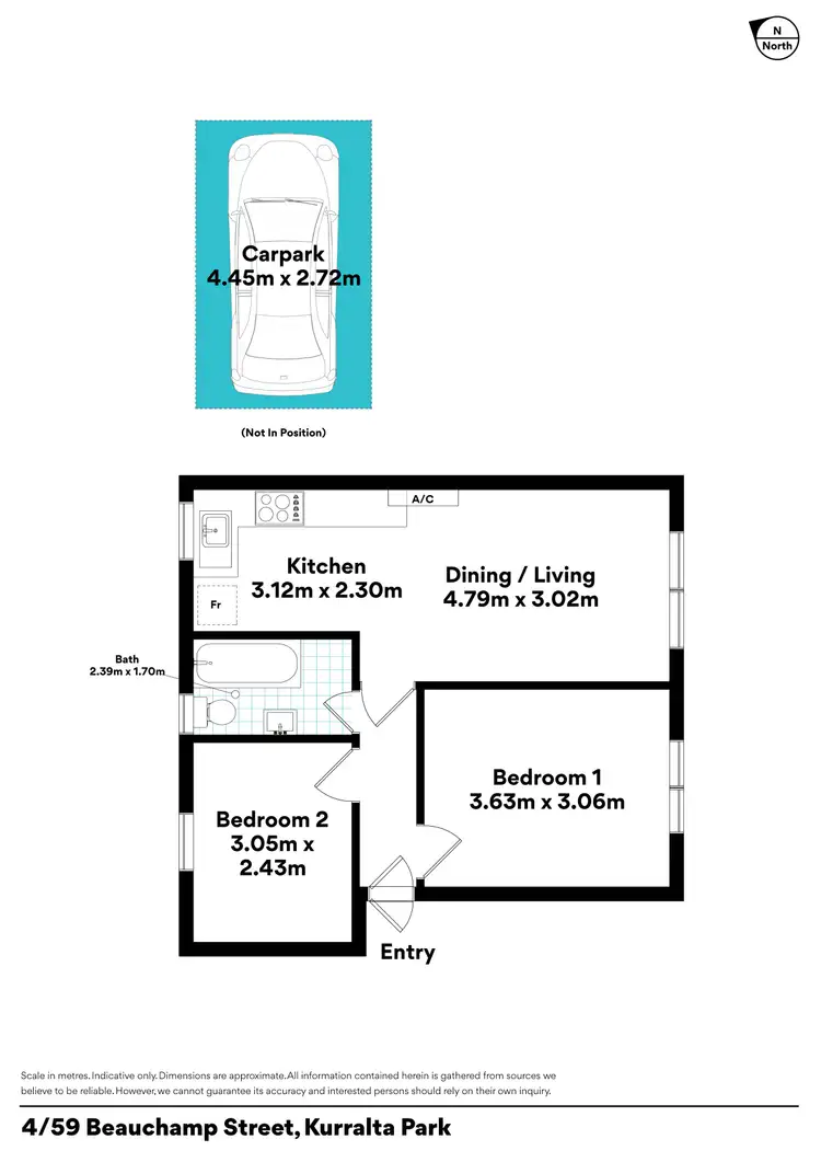 Floorplan of Homely unit listing, 4/59 Beauchamp Street, Kurralta Park SA 5037