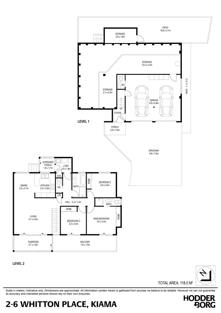 Floorplan of Homely semi-detached listing, 2/6 Whitton Place, Kiama NSW 2533