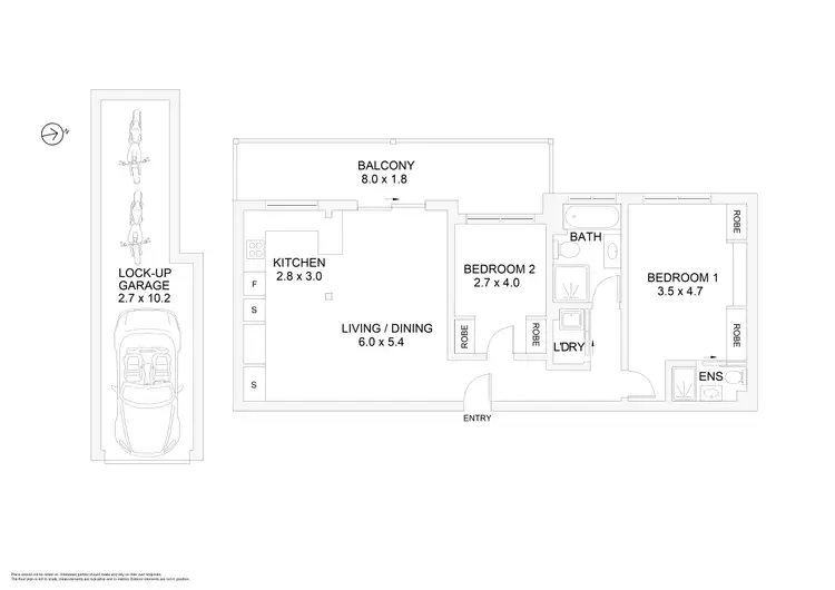 Floorplan of Homely apartment listing, 2/262-264 Birrell Street, Bondi NSW 2026