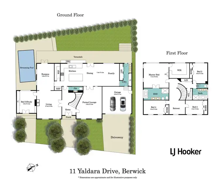 Floorplan of Homely house listing, 11 Yaldara Drive, Berwick VIC 3806