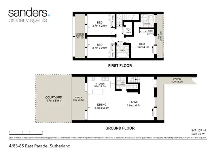 Floorplan of Homely townhouse listing, 4/83-85 East Parade, Sutherland NSW 2232