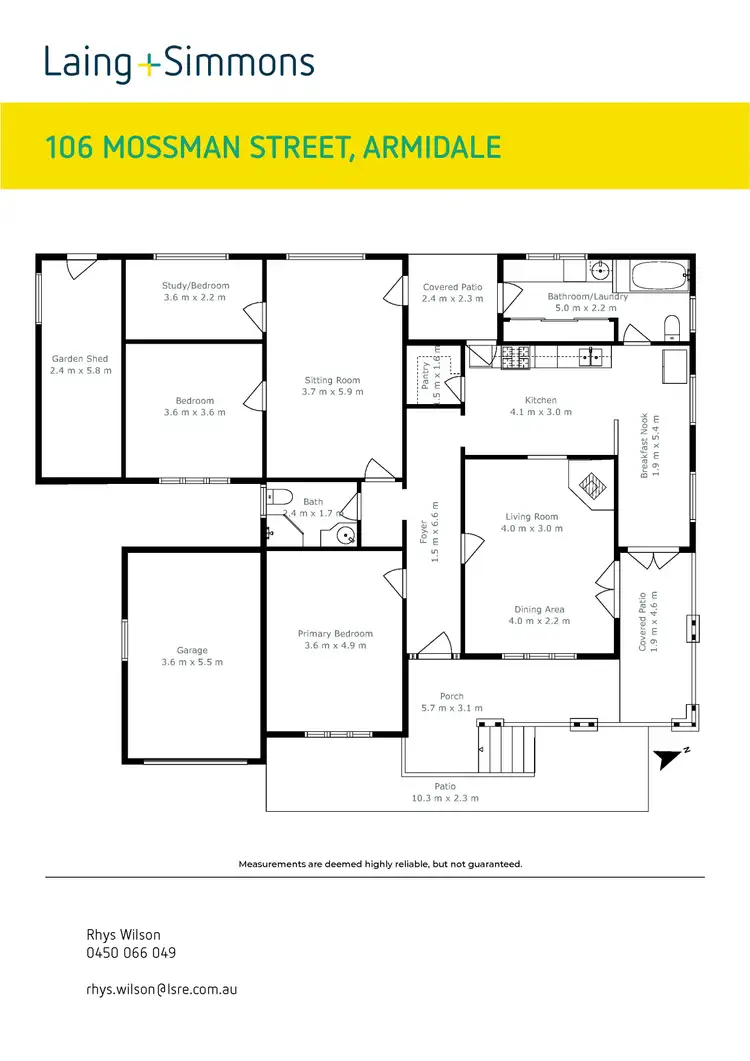 Floorplan of Homely house listing, 106 Mossman Street, Armidale NSW 2350
