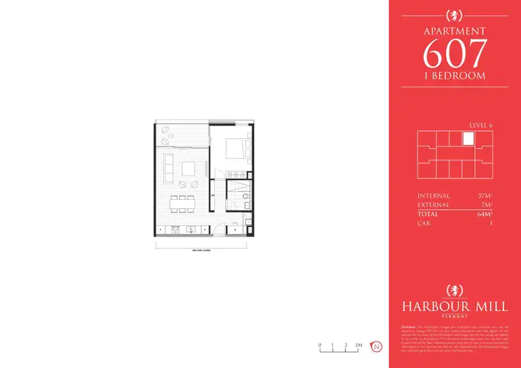 Floorplan of Homely apartment listing, 607/280 Jones Street, Pyrmont NSW 2009