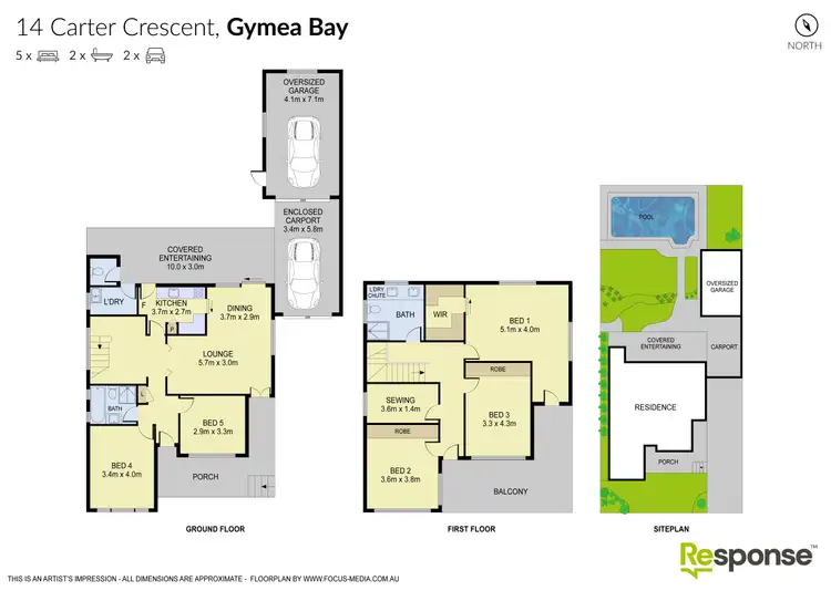 Floorplan of Homely house listing, 14 Carter Crescent, Gymea Bay NSW 2227