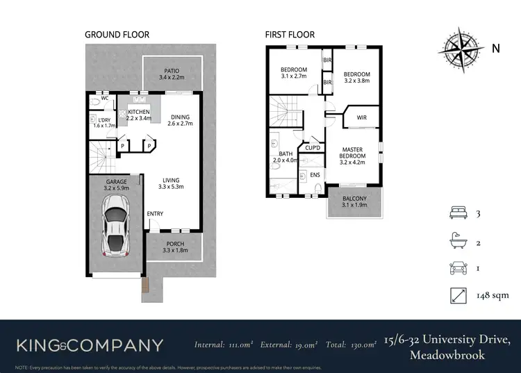 Floorplan of Homely townhouse listing, 14/6-32 University Drive, Meadowbrook QLD 4131