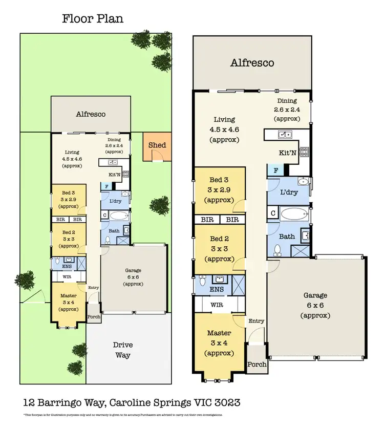 Floorplan of Homely house listing, 12 Barringo Way, Caroline Springs VIC 3023