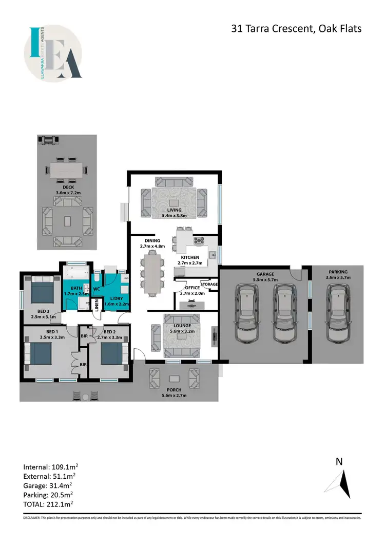 Floorplan of Homely house listing, 31 Tarra Crescent, Oak Flats NSW 2529