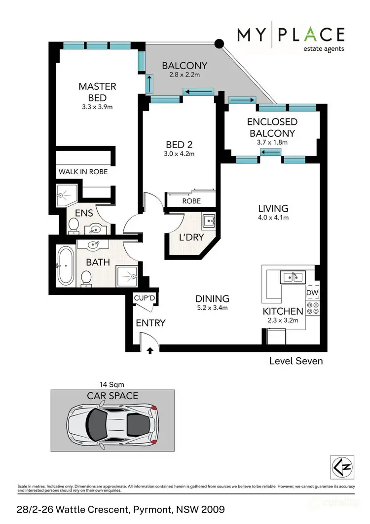 Floorplan of Homely unit listing, 28/2-26 Wattle Crescent, Pyrmont NSW 2009