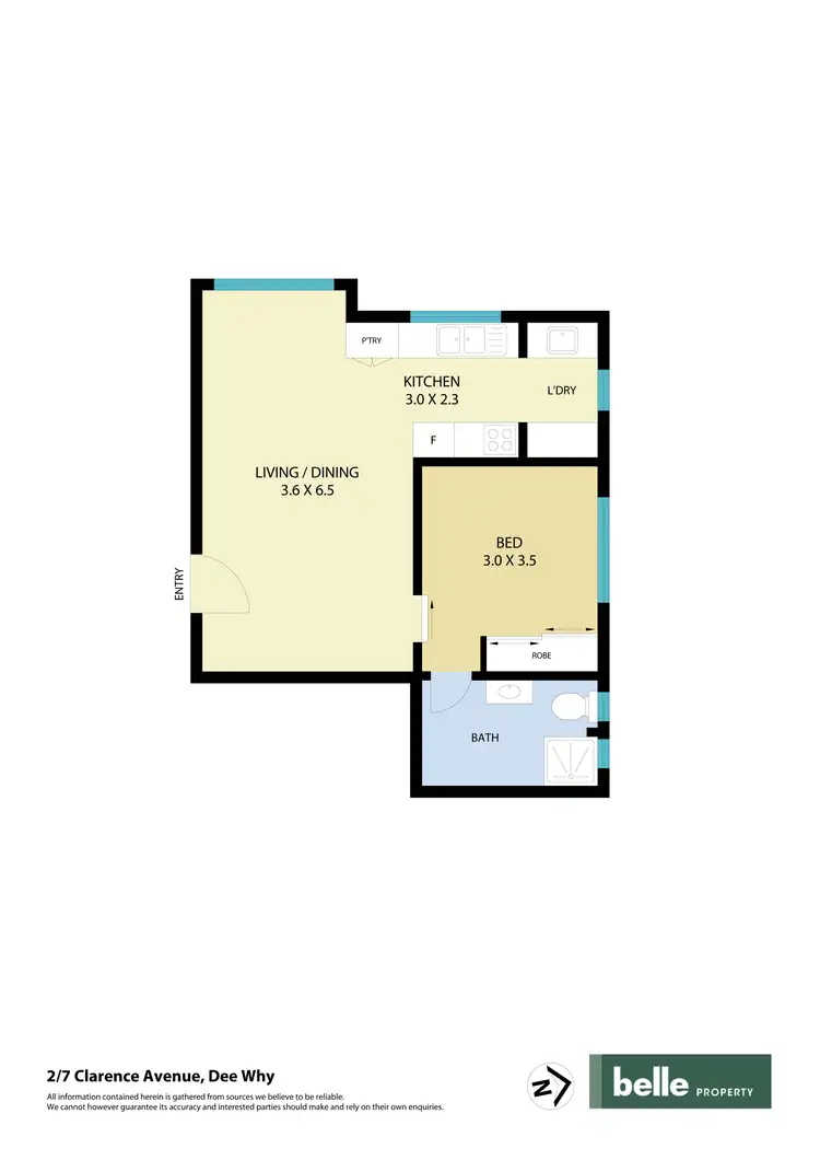 Floorplan of Homely apartment listing, 2/7 Clarence Avenue, Dee Why NSW 2099