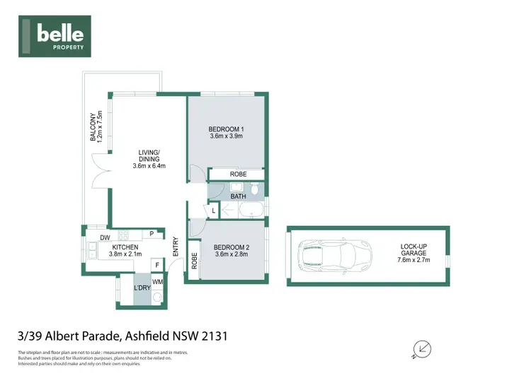 Floorplan of Homely apartment listing, 3/39 Albert Parade, Ashfield NSW 2131