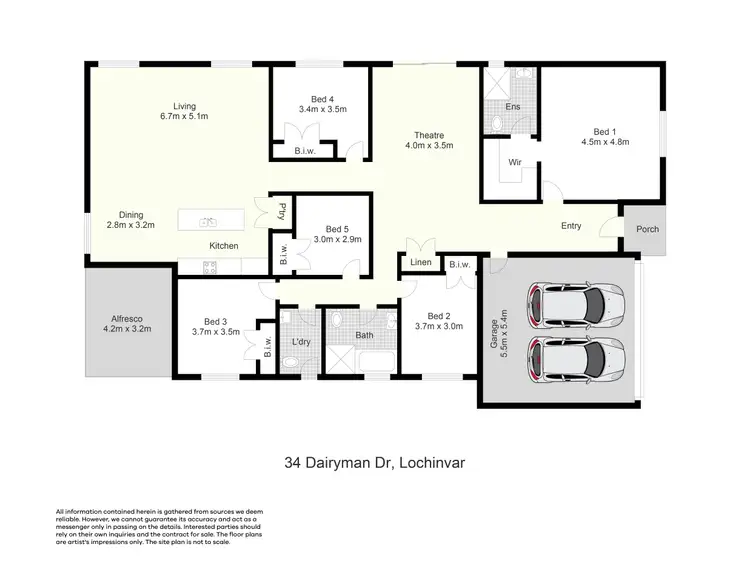 Floorplan of Homely house listing, 34 Dairyman Drive, Lochinvar NSW 2321