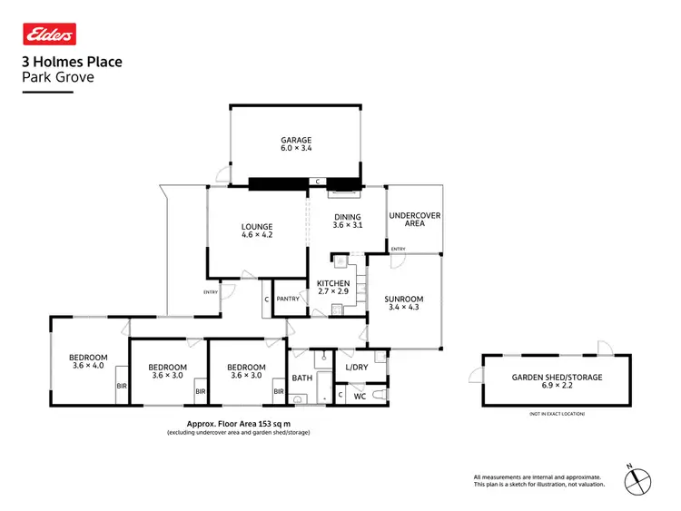 Floorplan of Homely house listing, 3 Holmes Place, Park Grove TAS 7320