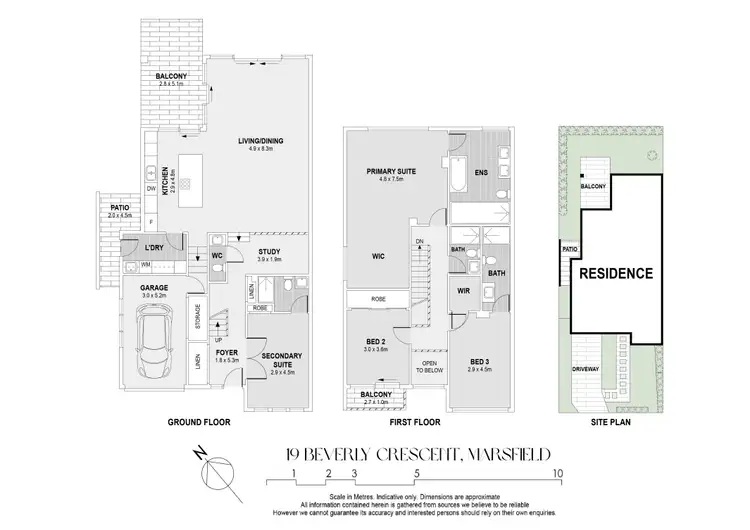 Floorplan of Homely semi-detached listing, 19 Beverley Crescent, Marsfield NSW 2122