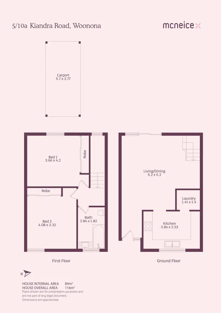 Floorplan of Homely townhouse listing, 5/10A Kiandra Road, Woonona NSW 2517