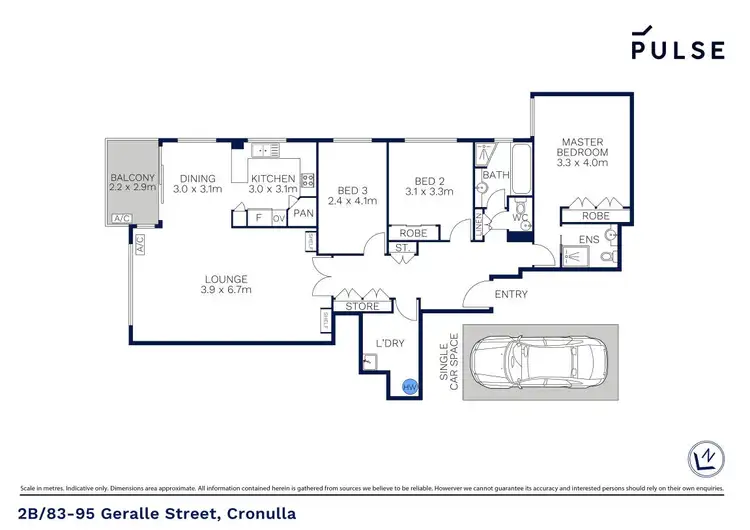 Floorplan of Homely apartment listing, 2B/83 Gerrale Street, Cronulla NSW 2230
