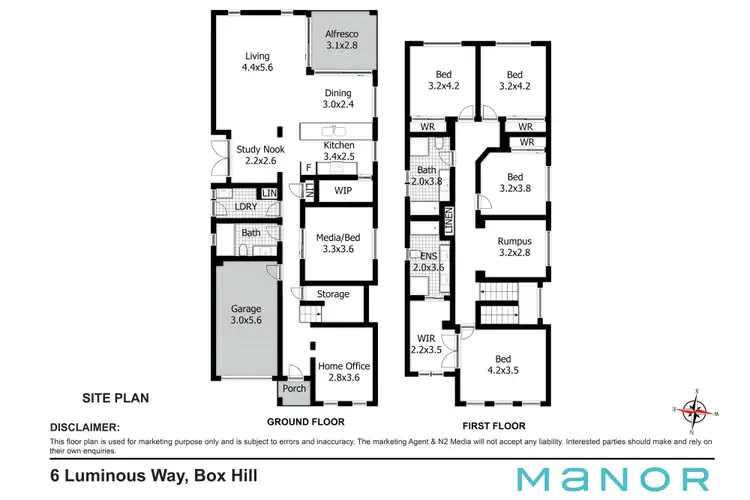 Floorplan of Homely house listing, 6 Luminous Way, Box Hill NSW 2765