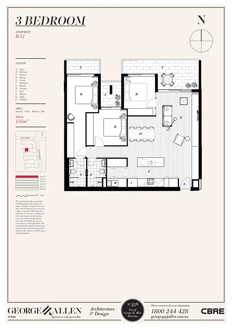Floorplan of Homely apartment listing, B51/356 George Street, Waterloo NSW 2017