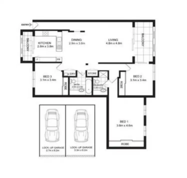 Floorplan of Homely apartment listing, 205/3 The Piazza, Wentworth Point NSW 2127