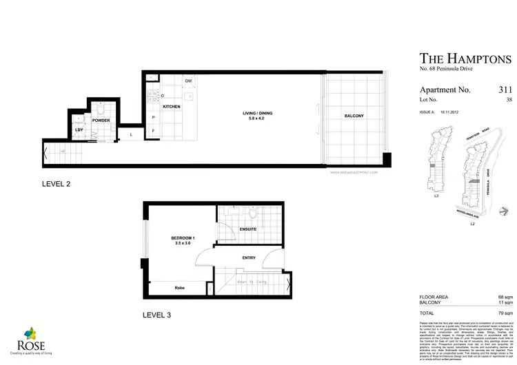 Floorplan of Homely apartment listing, 311/68 Peninsula Drive, Breakfast Point NSW 2137