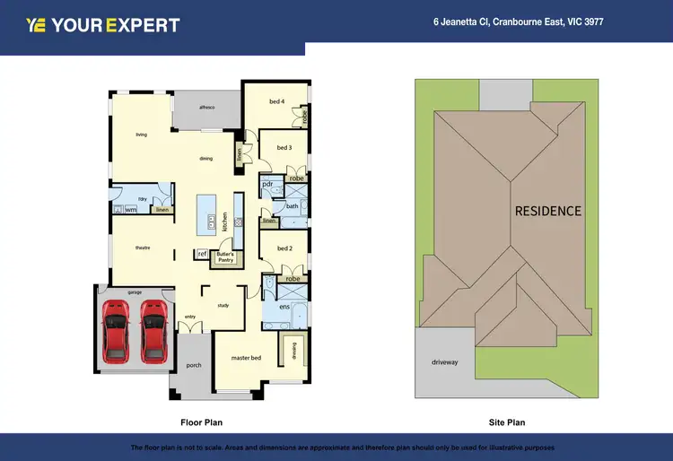 Floorplan of Homely house listing, 6 Jeanetta Close, Cranbourne East VIC 3977