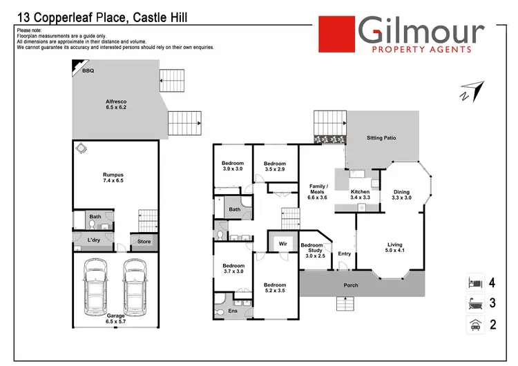 Floorplan of Homely house listing, 13 Copperleaf Place, Castle Hill NSW 2154