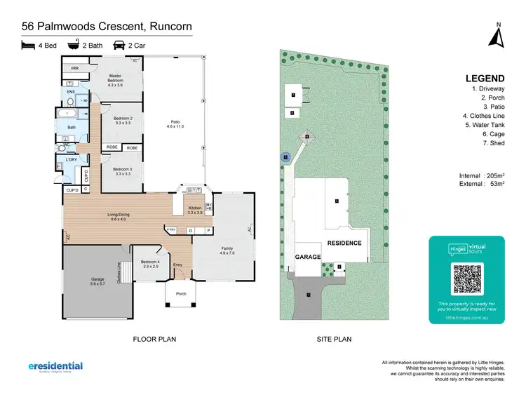 Floorplan of Homely house listing, 56 Palmwoods Crescent, Runcorn QLD 4113