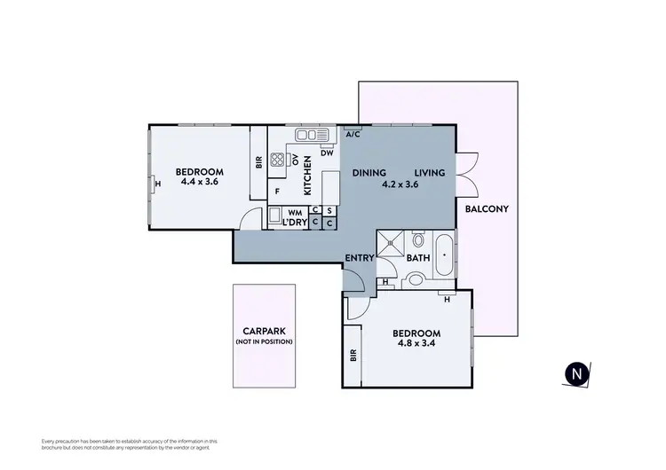Floorplan of Homely apartment listing, 18/442-446 High Street, Northcote VIC 3070