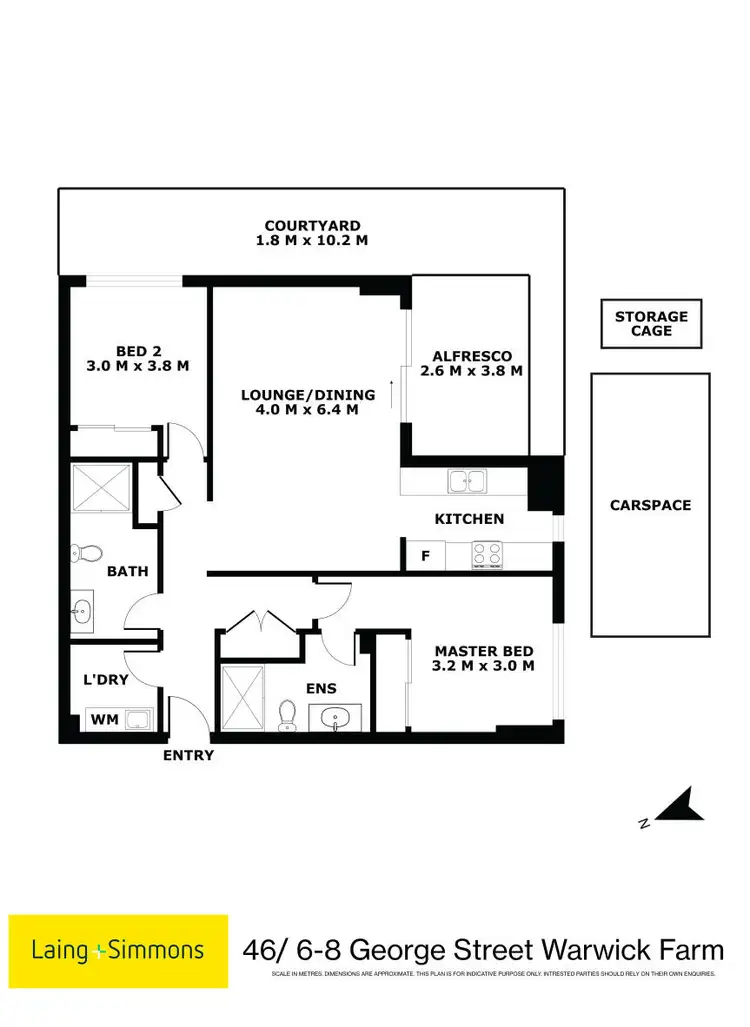 Floorplan of Homely apartment listing, 46/6-8 George Street, Warwick Farm NSW 2170